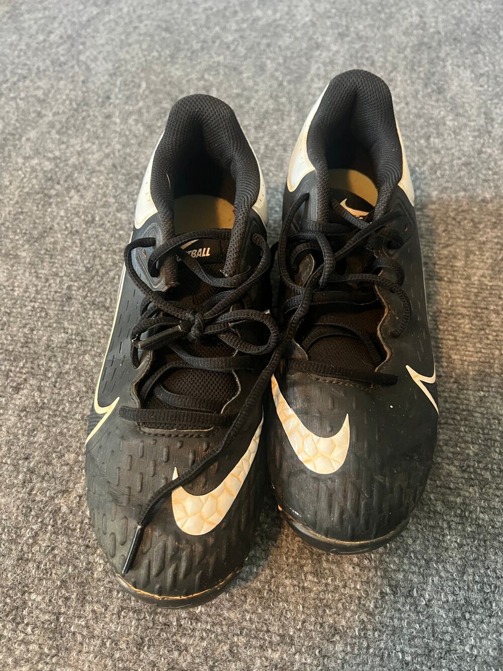 Nike Diamond FastFlex SoftBall Cleats Black Girls US 7